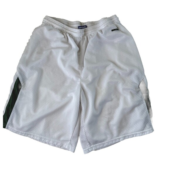 BRINE REIGN ON White With Green Accents Drawstring Athletic Shorts Small ? - Picture 10 of 10